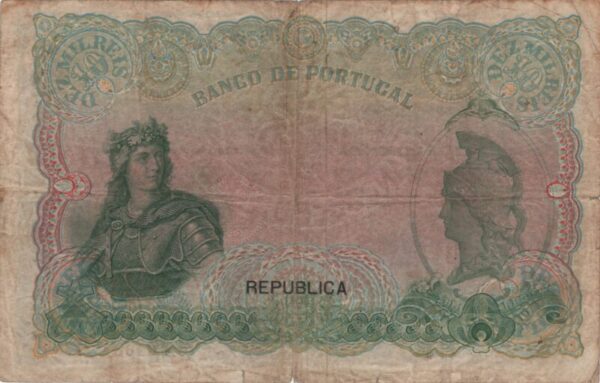 10.000 réis - Chapa 3 - 30/09/1910 - Image 2