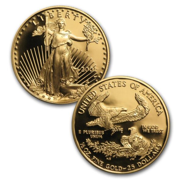 ESTADOS UNIDOS, 2001, Caixa com 4 moedas PROOF - 50 + 25 + 10 + 5 Dólares Ouro - Image 3