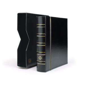 Álbum com Estojo OPTIMA Classic em preto, INCLUI 10 FOLHAS PARA MOEDAS - 313 506