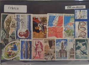França - Pacote de 250 selos diferentes